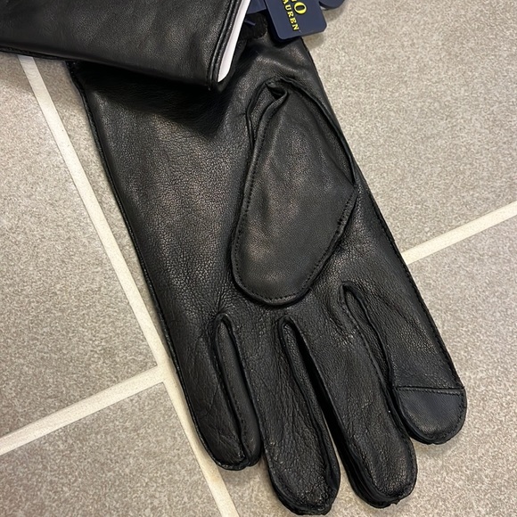 Polo Ralph Lauren Sheep Leather Winter Gloves Touch Screen new Men’s Size Medium - Picture 3 of 7